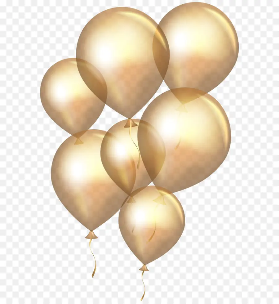 воздушный шар，золото PNG