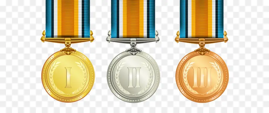 медаль，золотой медалью PNG