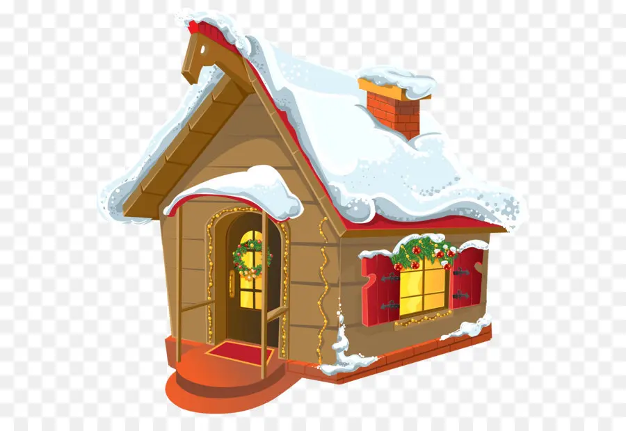 пряничный домик，Рождество PNG