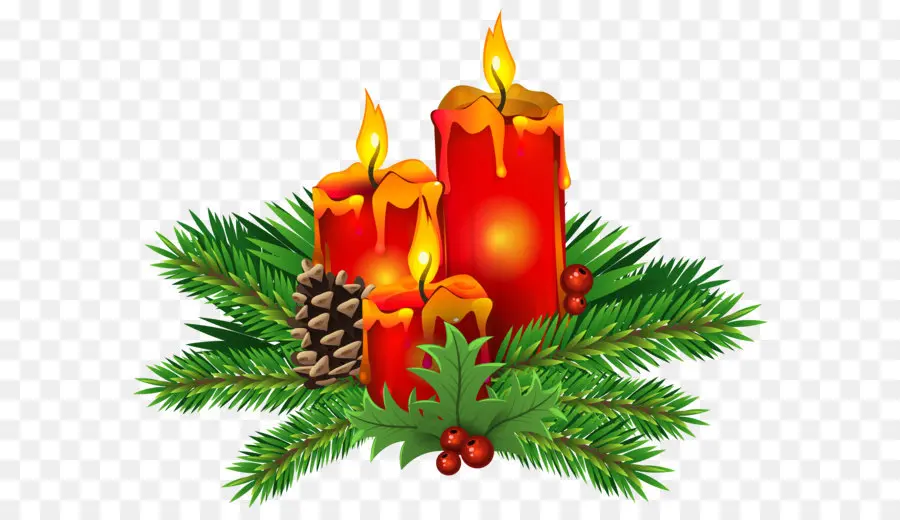 Рождество，свеча PNG