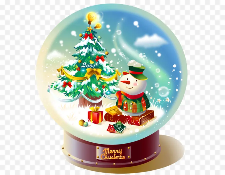 Санта Клаус，снежные шары PNG