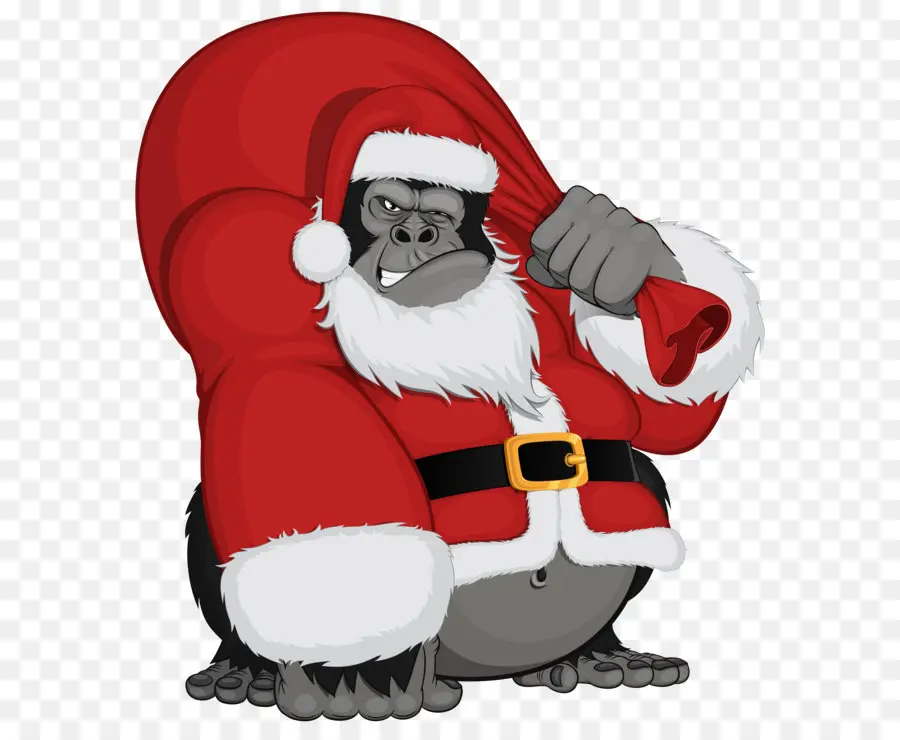Санта Клаус，горилла PNG