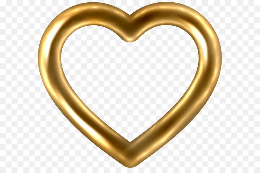 сердце，золото PNG