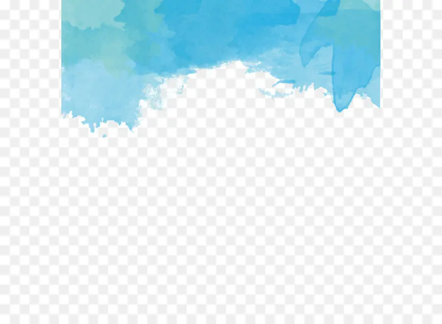 акварель цвета，синий PNG