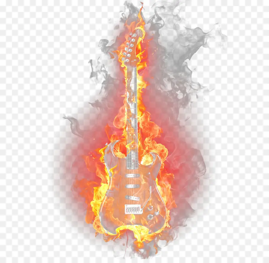пламя，гитара PNG