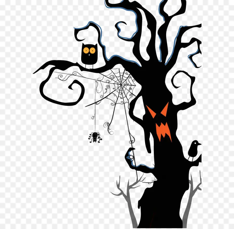 дерево，Хэллоуин PNG