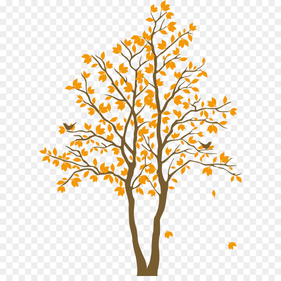 Силуэт осеннего дерева