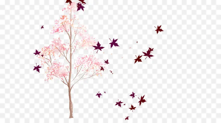 розовый，дерево PNG