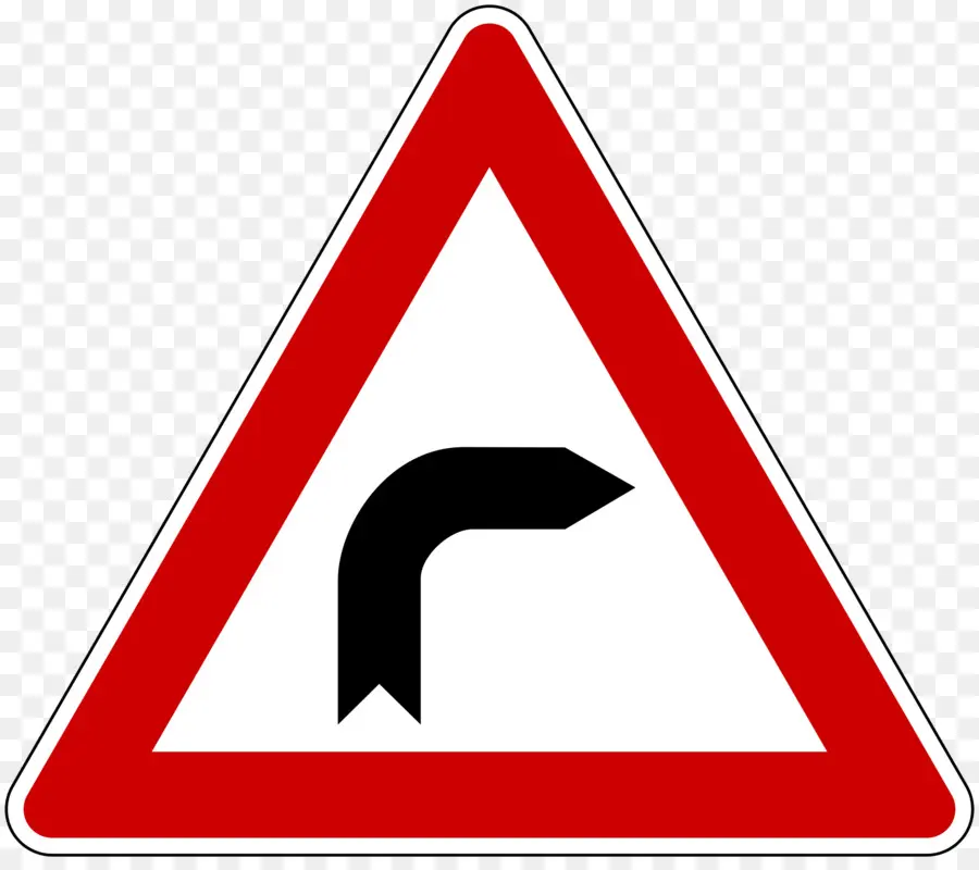 кривая，знак дорожного движения PNG