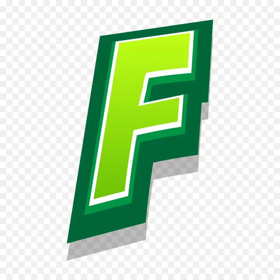 Зеленая буква F，Смелый PNG