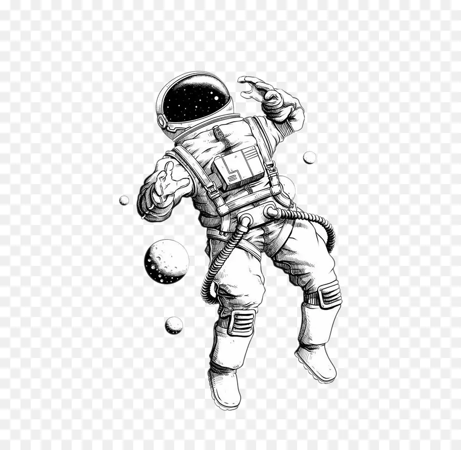 рисунок，космонавт PNG
