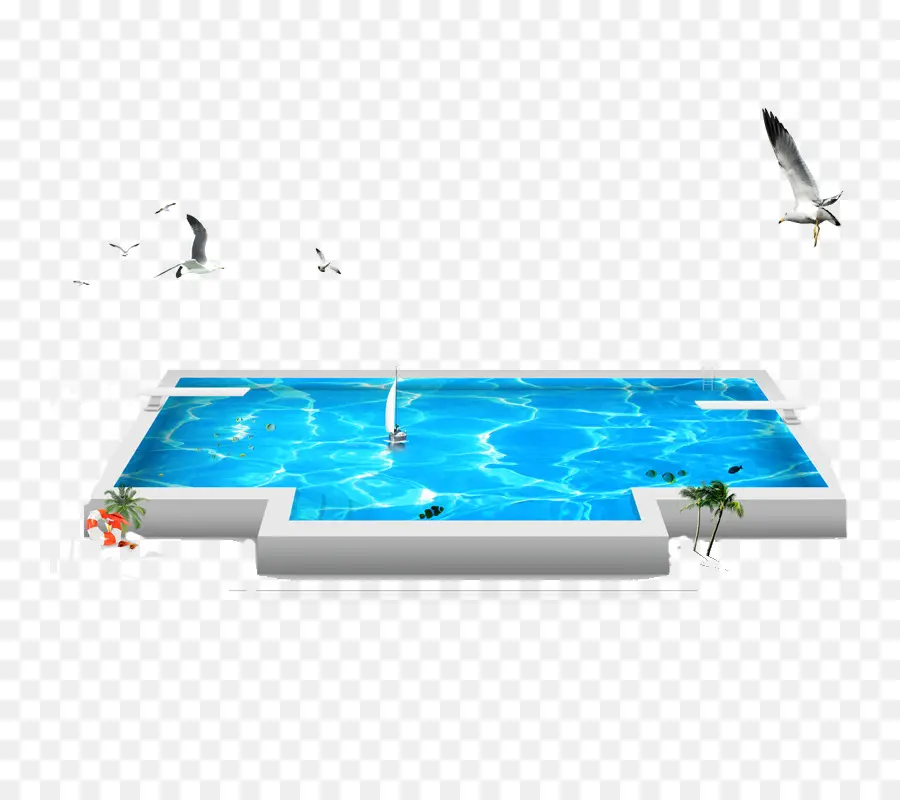 плавательный бассейн，плакат PNG