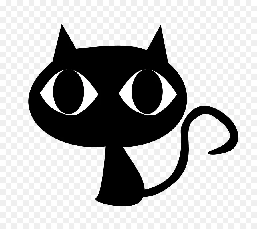 кошка，черный кот PNG