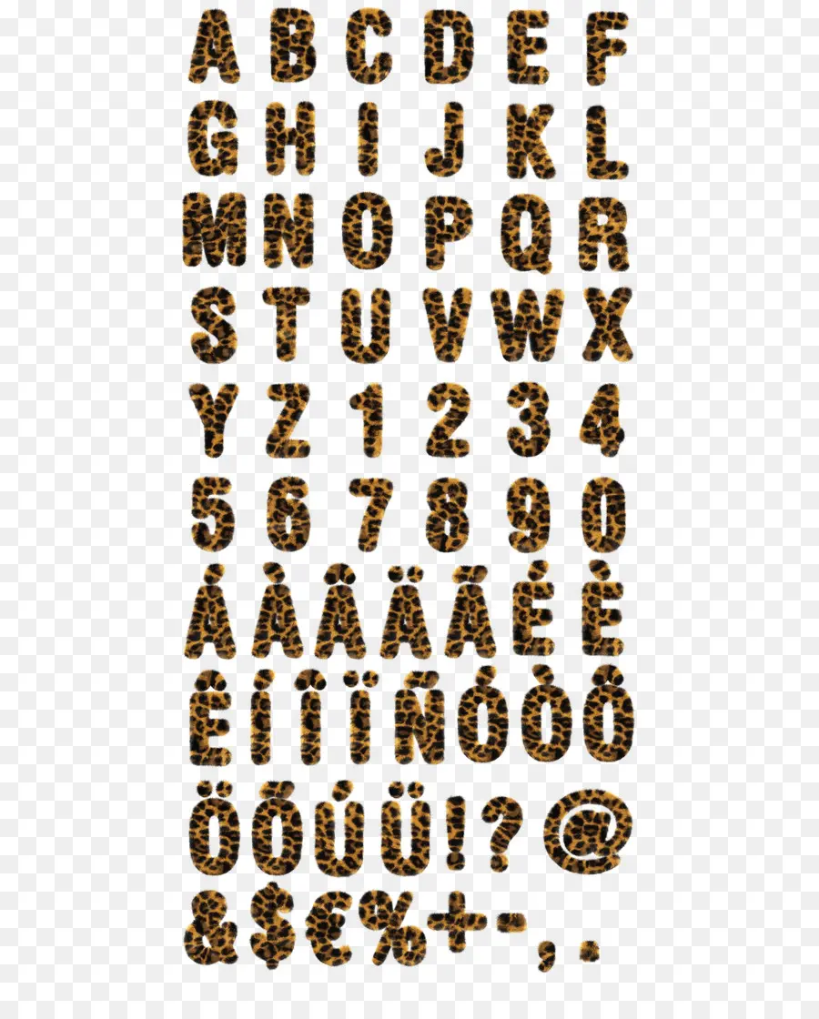 леопард，шрифт Wingdings PNG