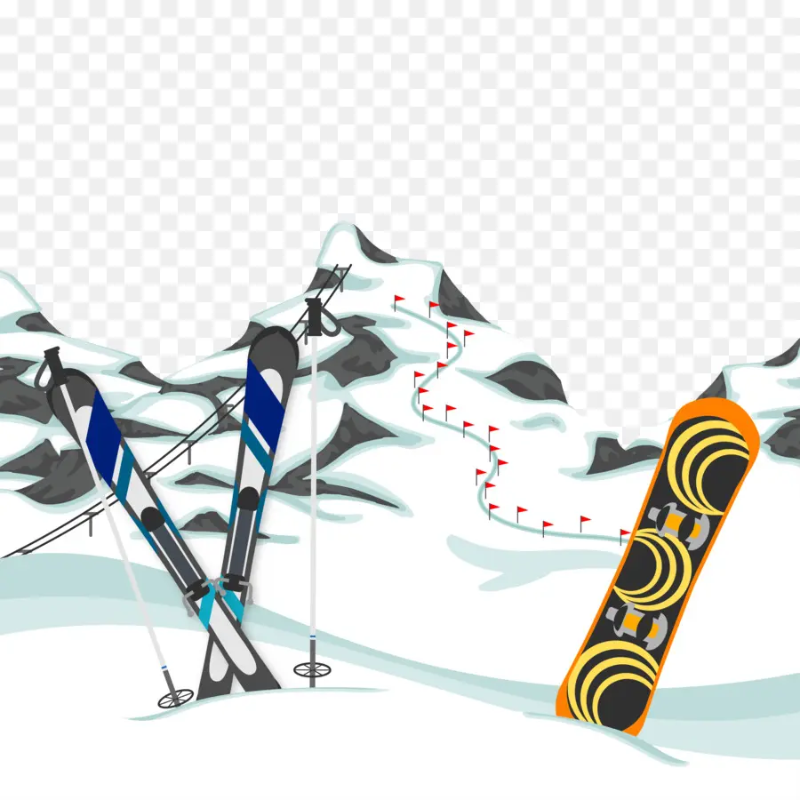 свадебные приглашения，катание на лыжах PNG