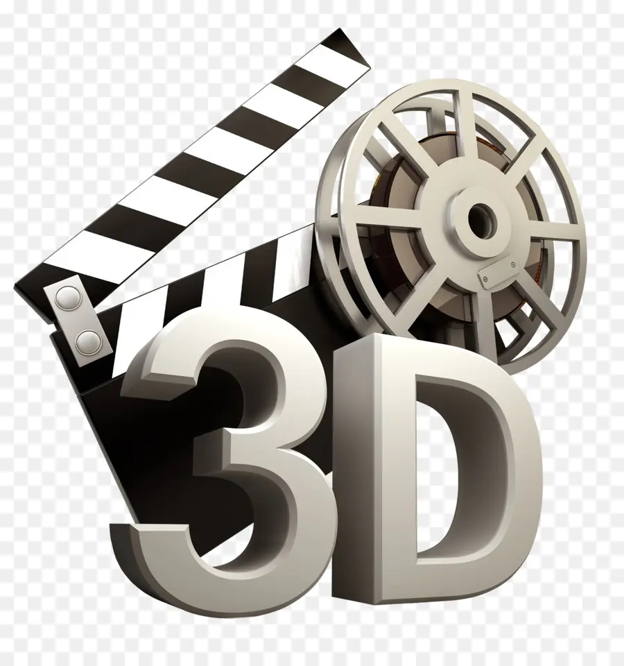 3d кинолента，Хлопушка PNG