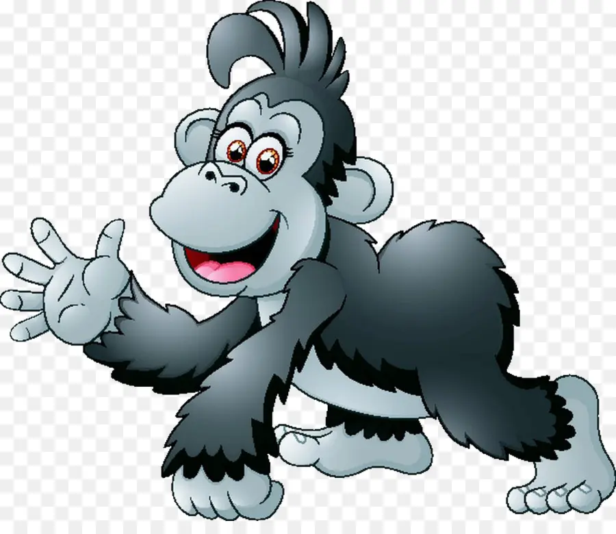 западные гориллы，мультфильм PNG