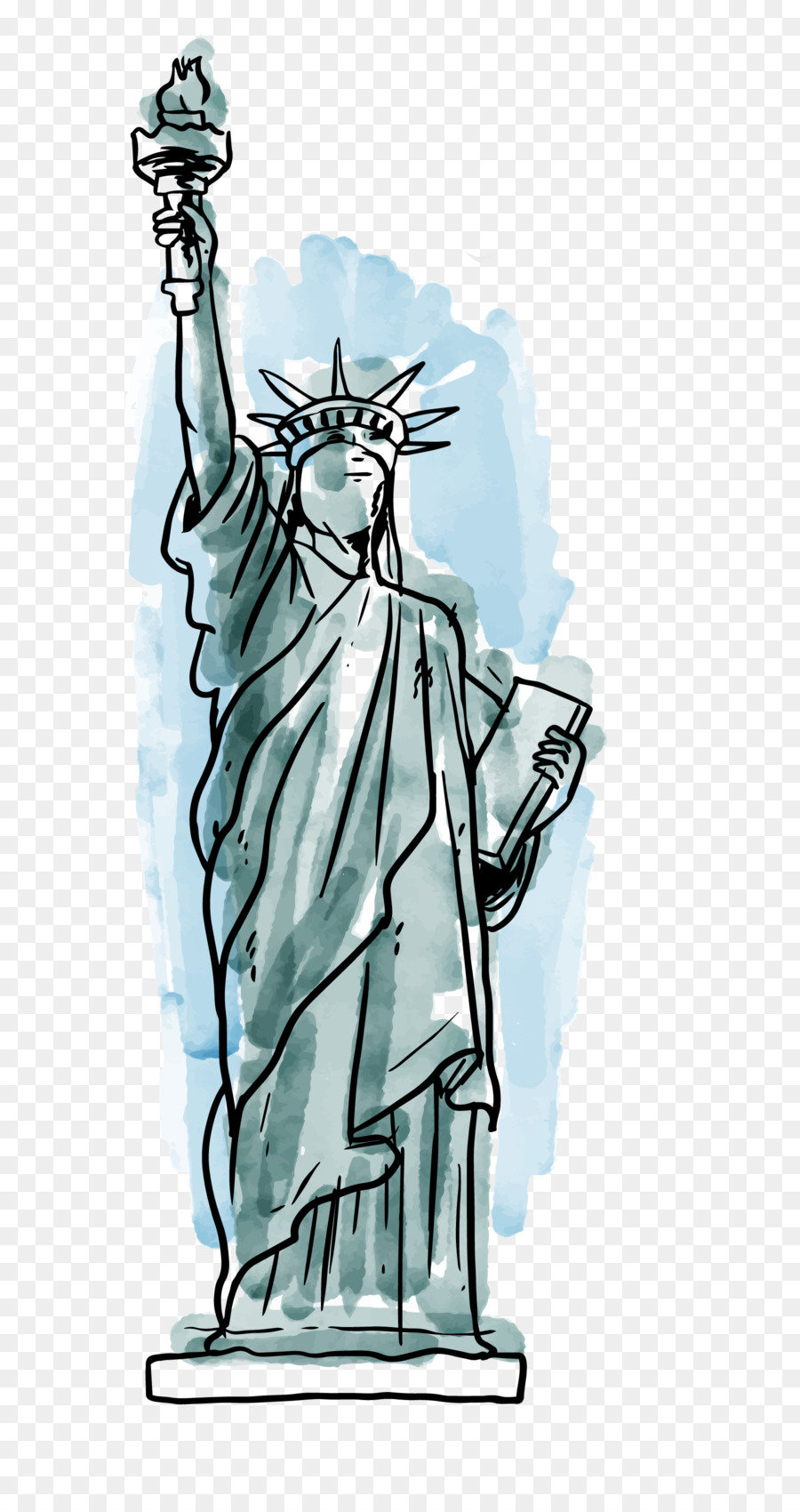Статуя свободы нарисовать