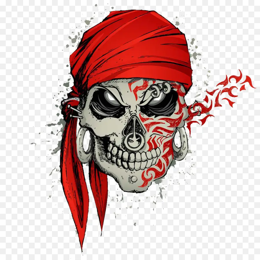 Skull，Kerchief PNG