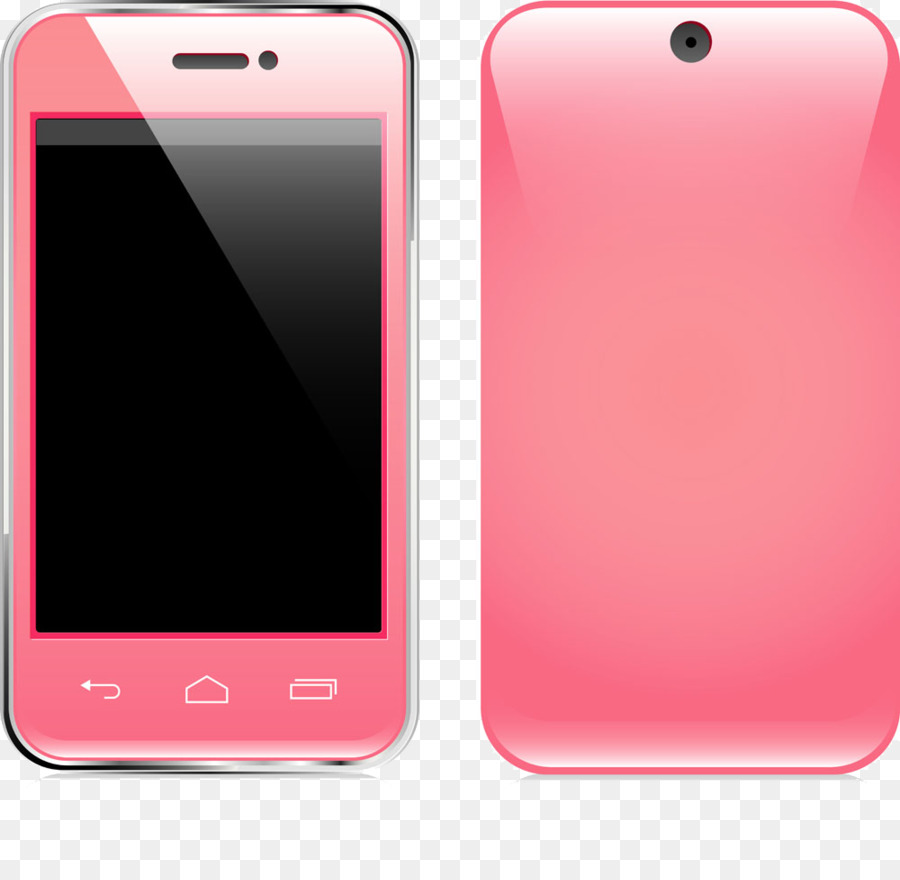 Розовый смартфон