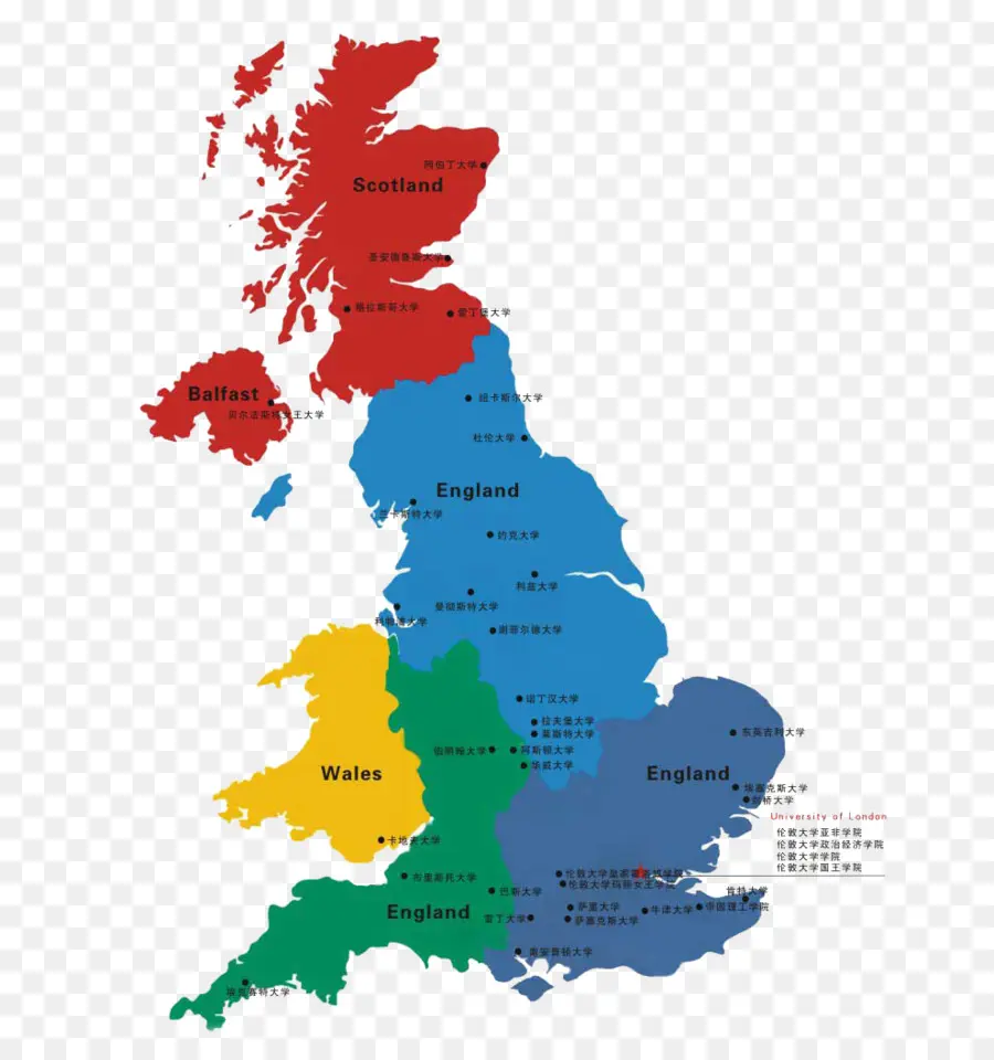 Англия，карте PNG