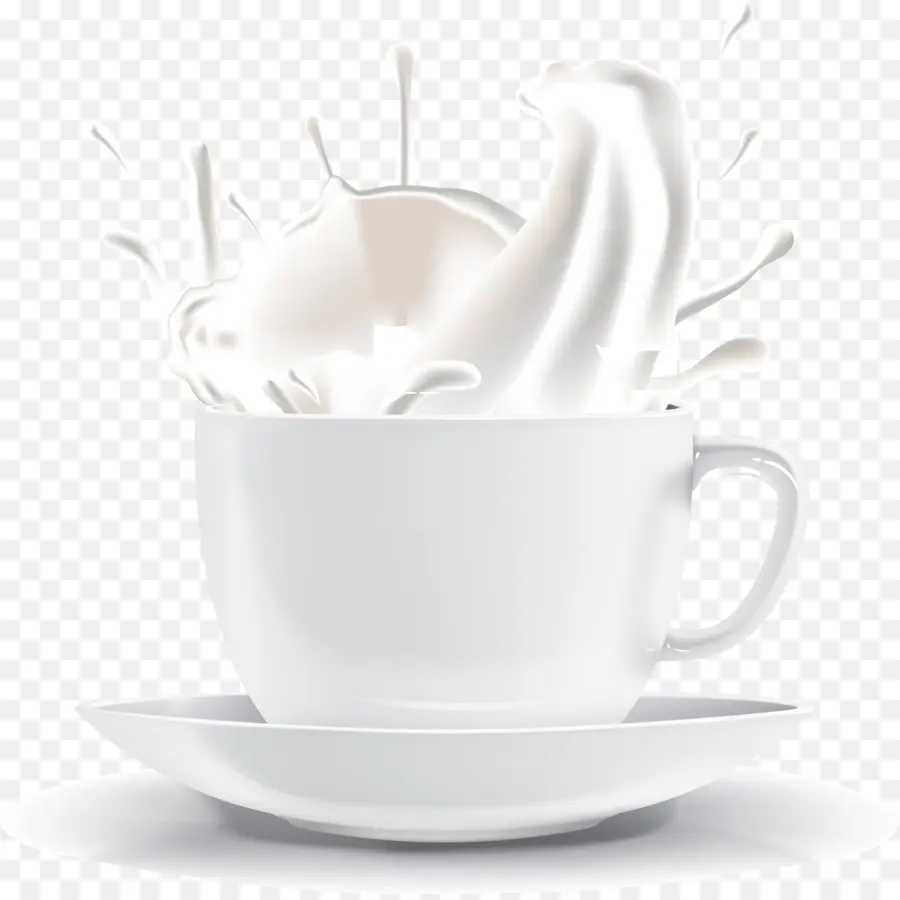 молоко，чашка кофе PNG