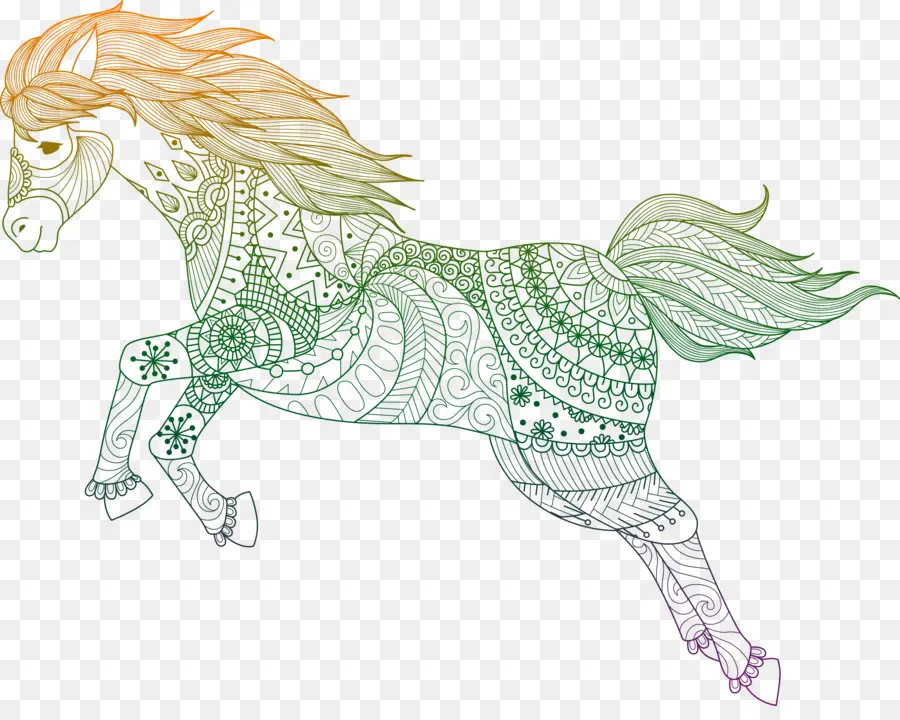 лошадь，рисунок PNG