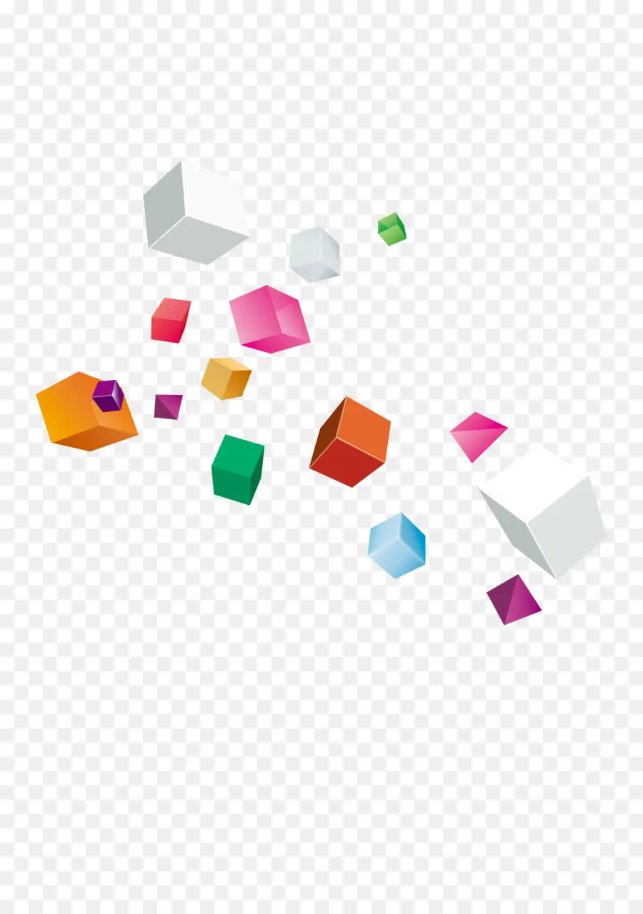 красочные куб，куб PNG