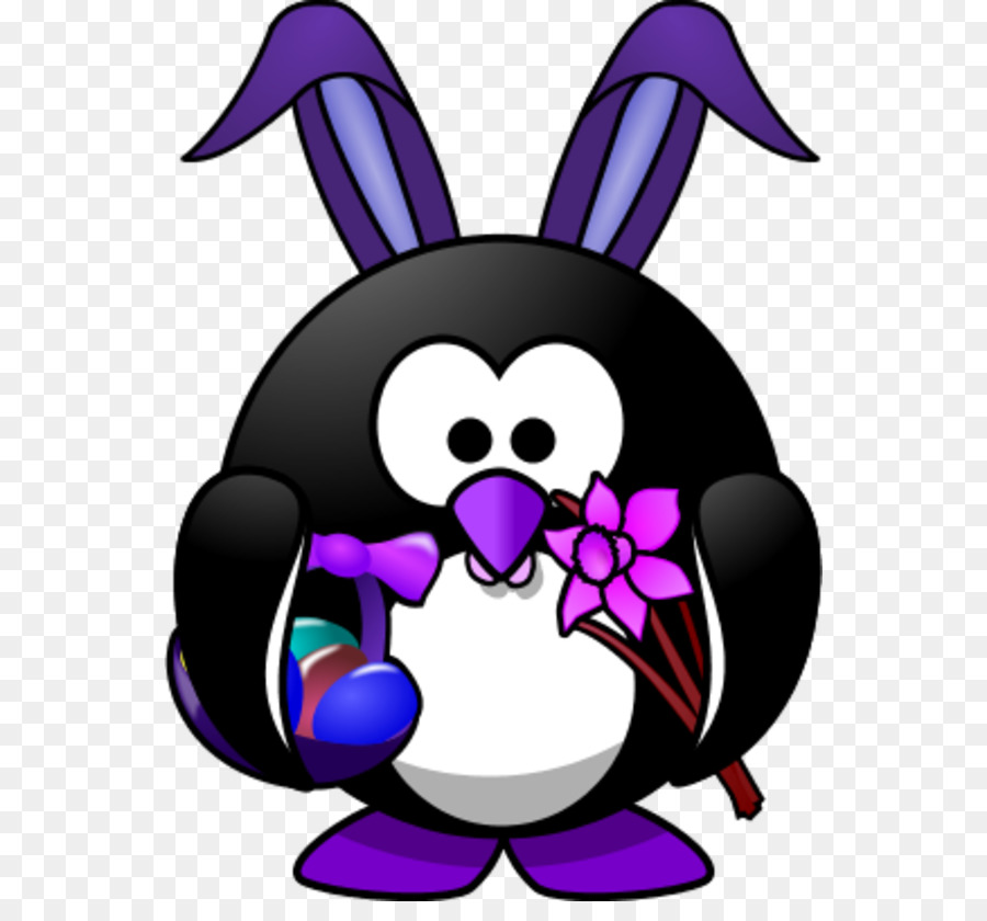 пасхальный кролик，пингвин PNG