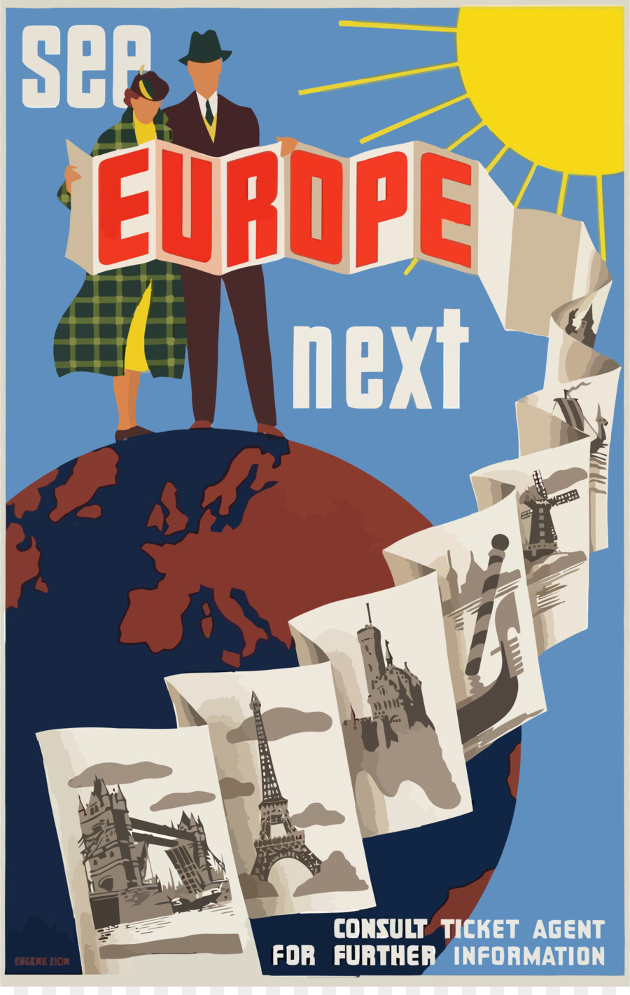 Европа，плакат PNG