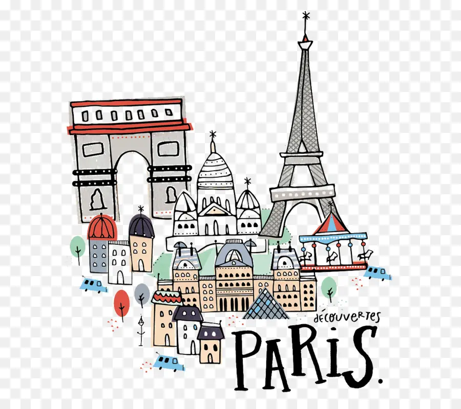 Париж，мультфильм PNG