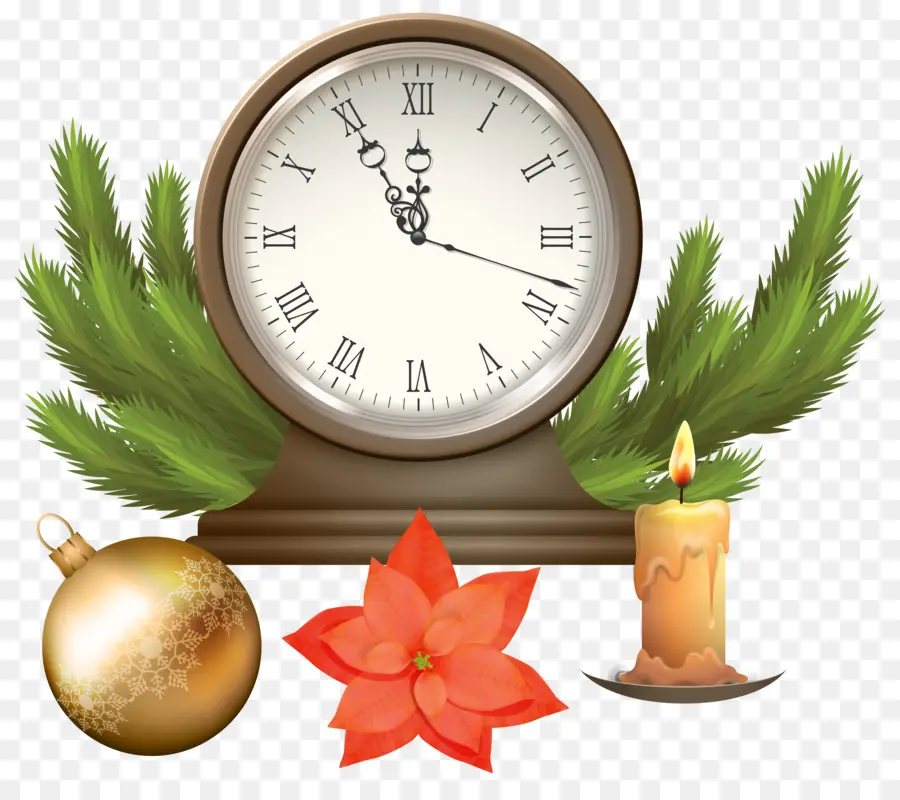 часы，Рождество PNG