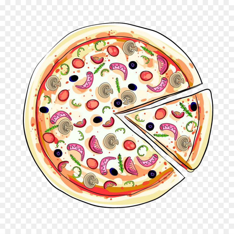 Видео как нарисовать пиццу видео - 93 фото