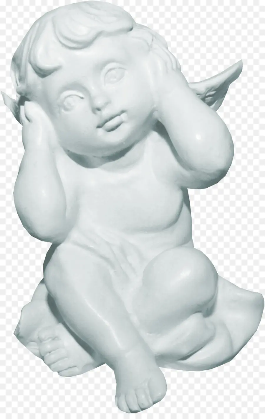 каменная скульптура，ангел PNG