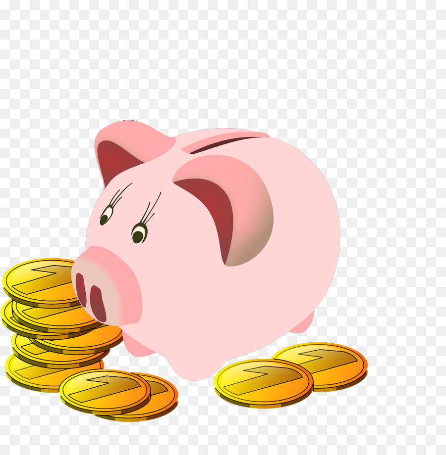 Свинья копилка с монетами