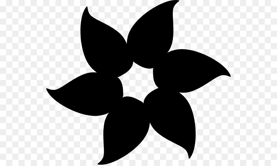 цветок，черный PNG