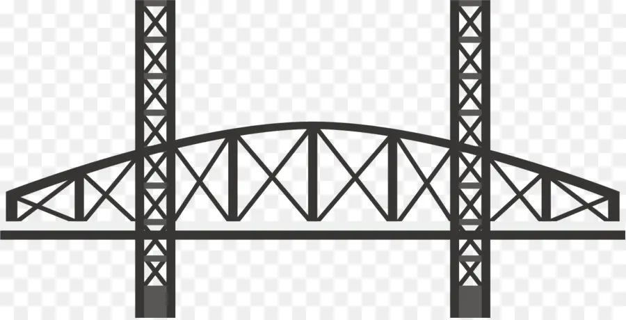 черный и белый，мост PNG