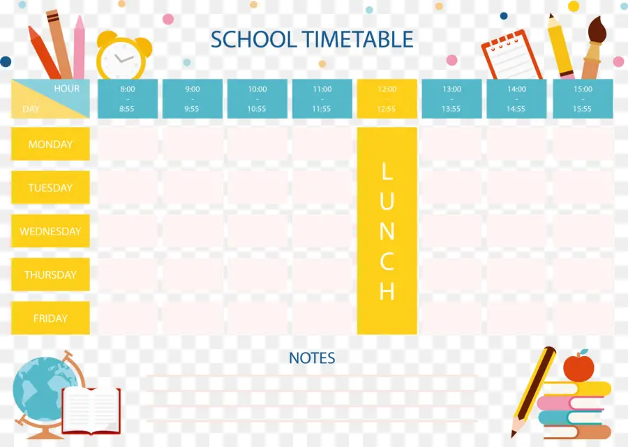 школьное расписание，шаблон PNG
