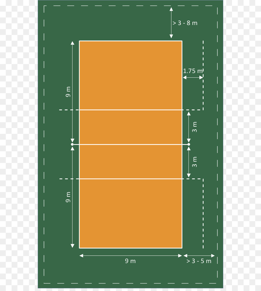 Разметка волейбольной площадки 9х18