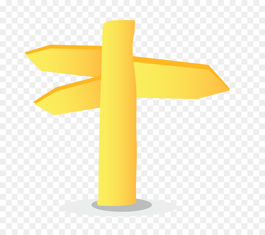 направление установки или знак индикации，желтый PNG