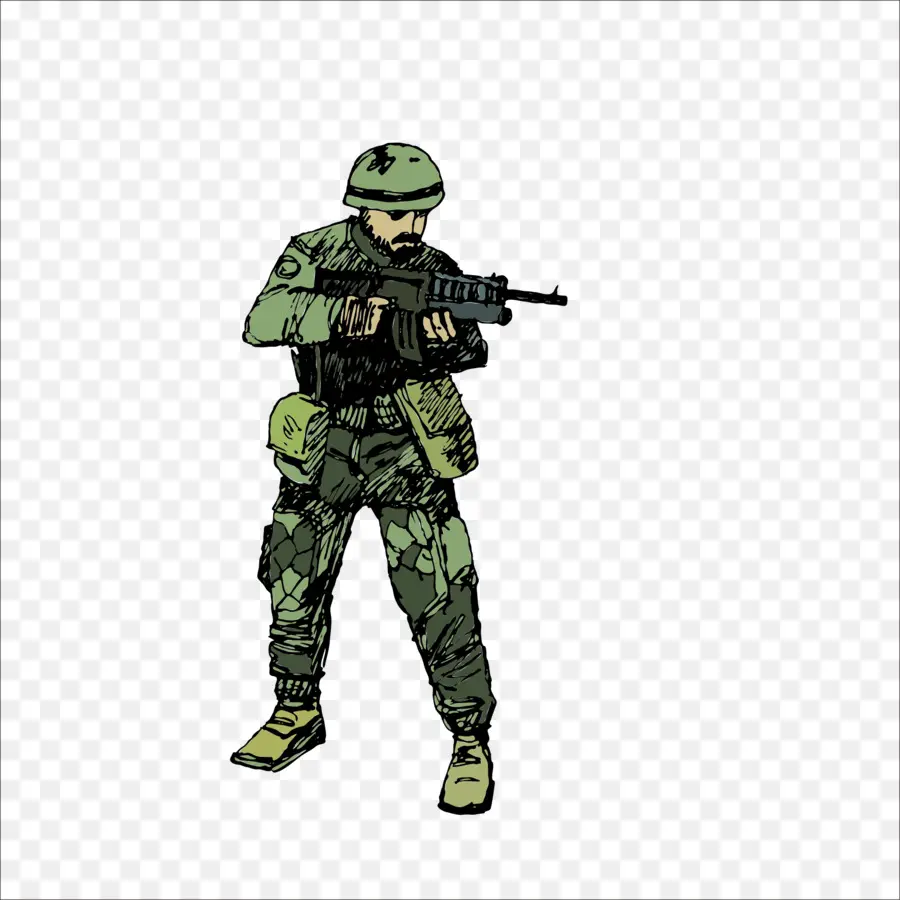 солдат，военные PNG
