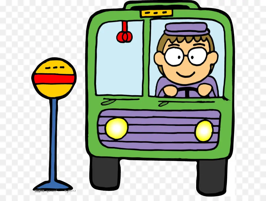 автобус，водитель PNG
