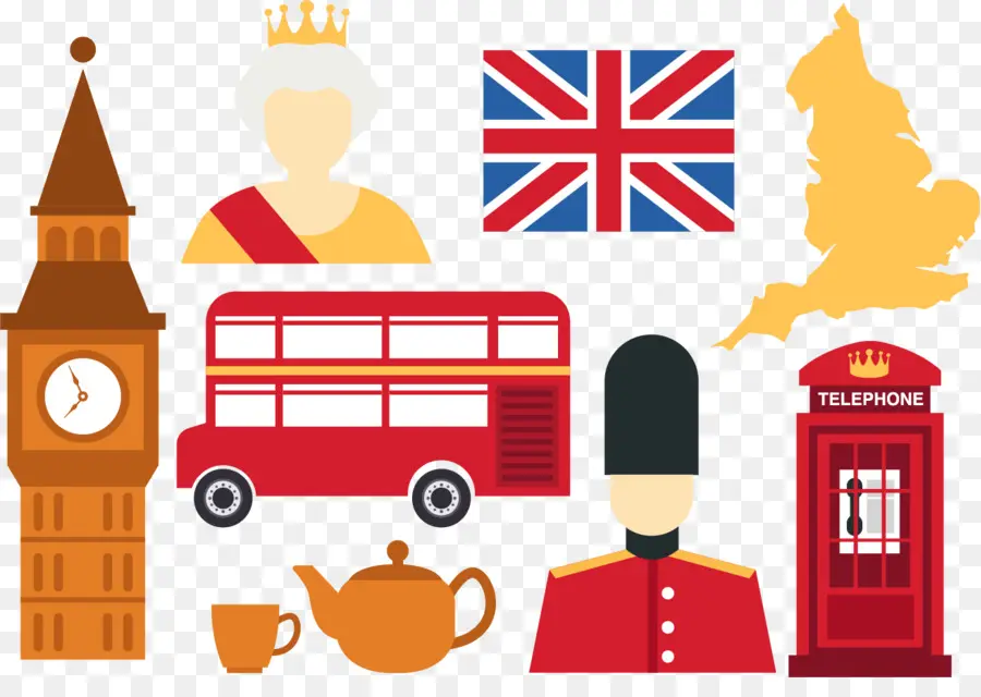 Лондон，флаг Соединенного Королевства PNG