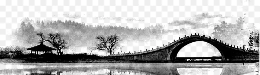 китайский павильон，мост PNG