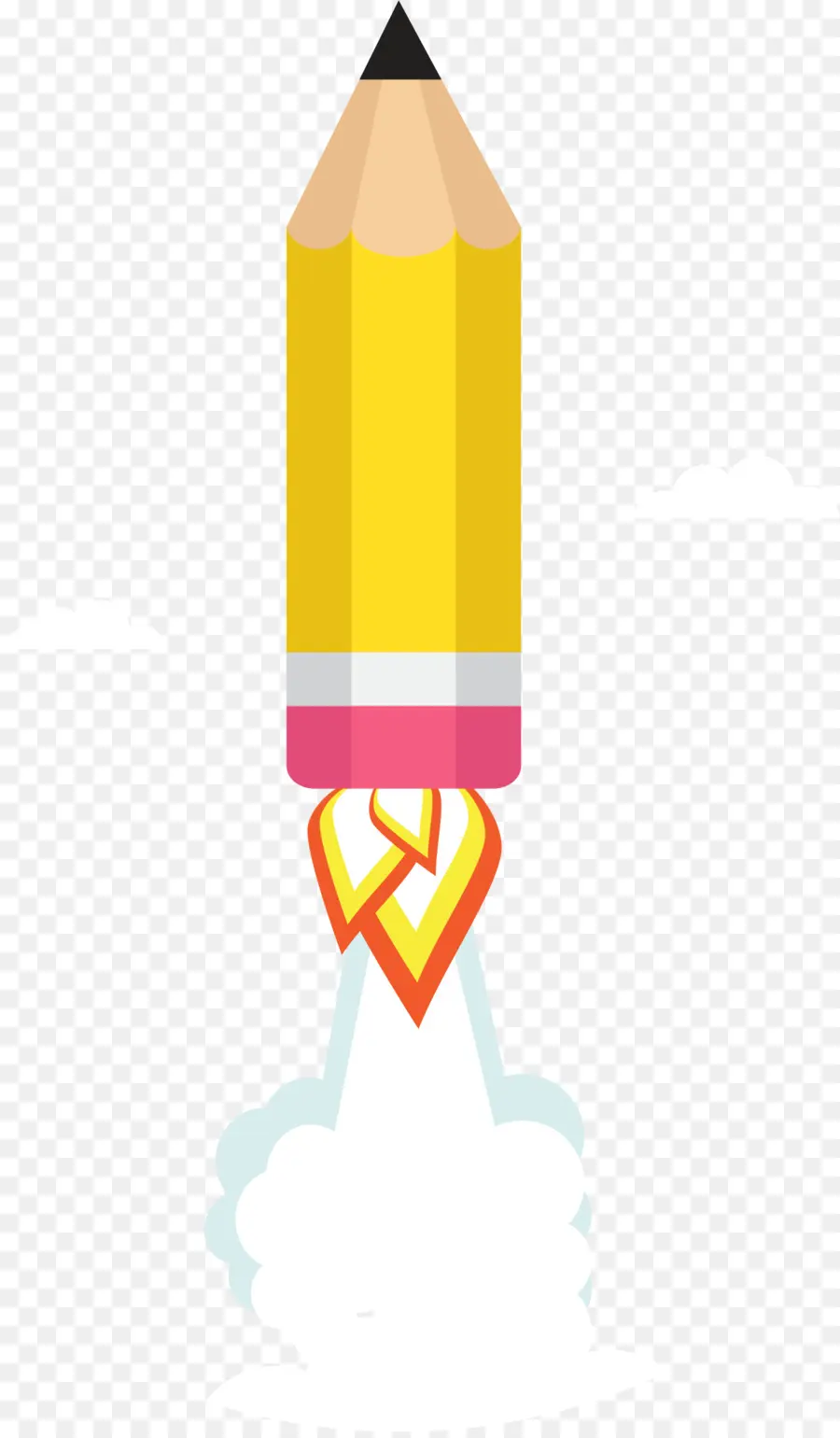 карандаш，ракета PNG