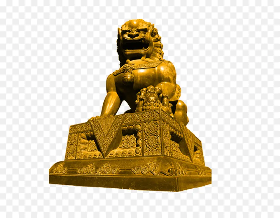 Лев，каменная скульптура PNG