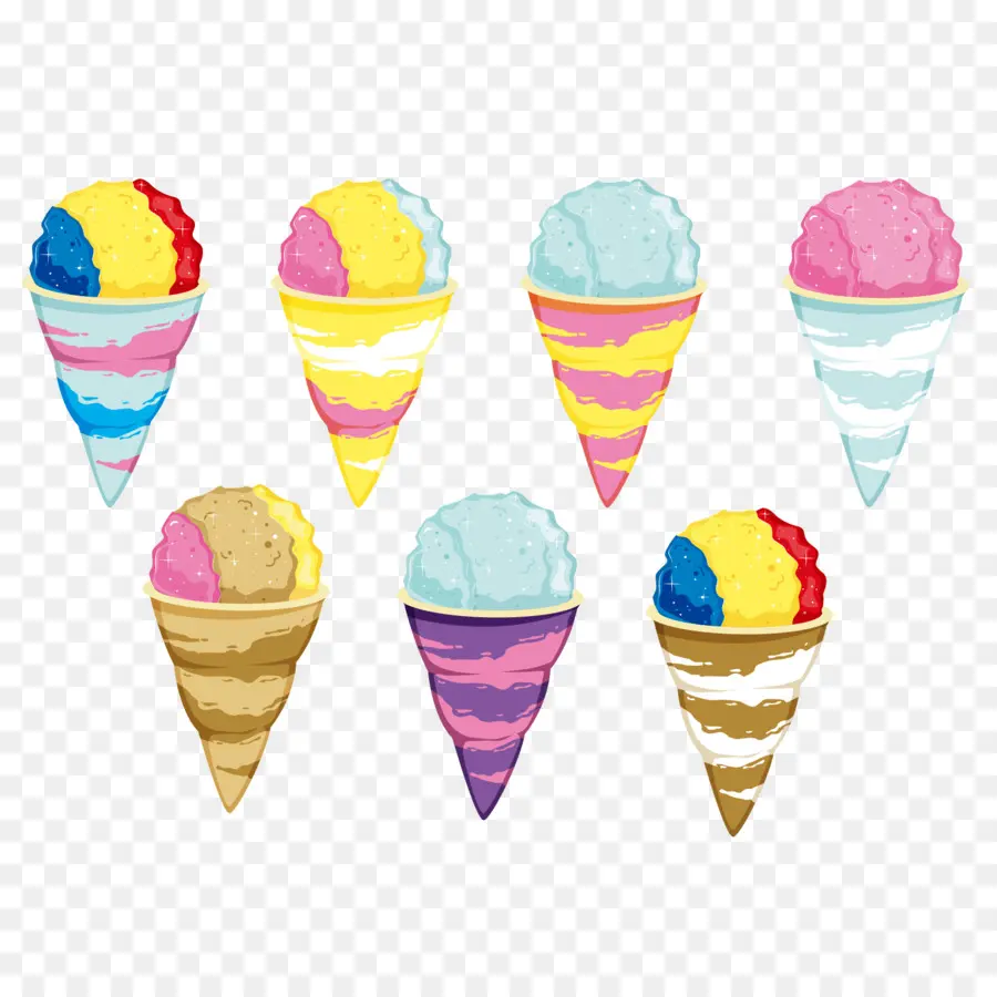 мороженое，снежный конус PNG