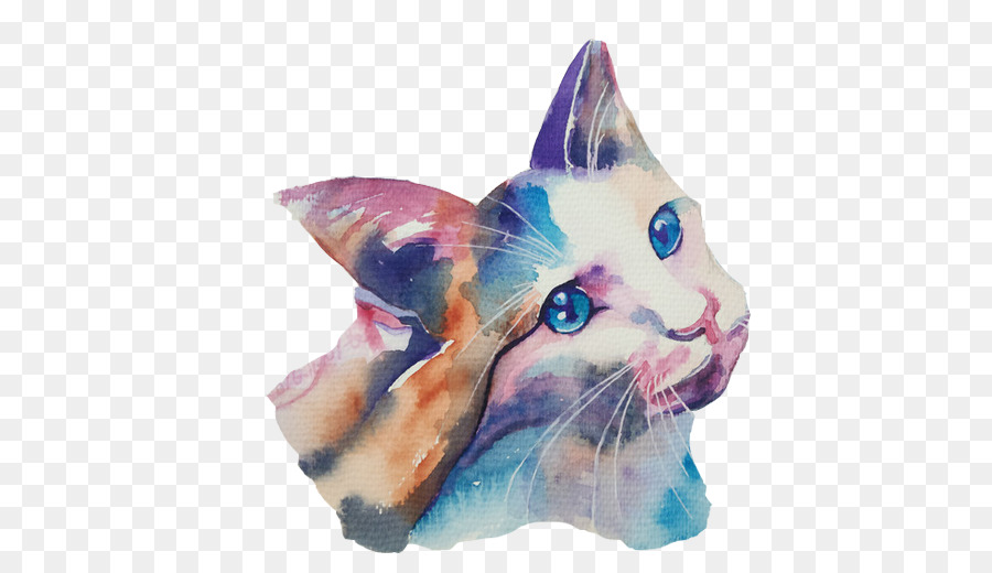 Акварельный кот，Кот PNG