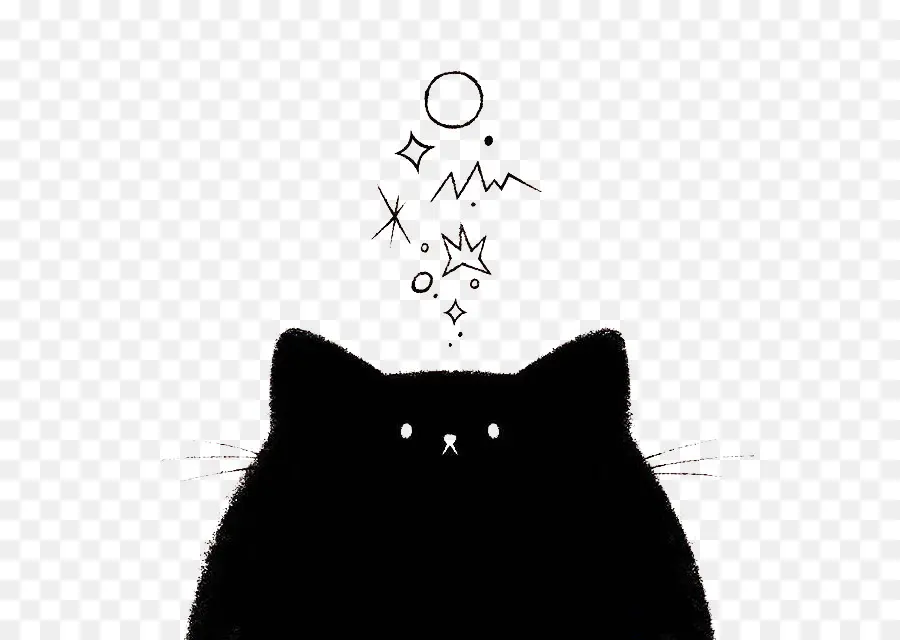 Изобразительное искусство，черный кот PNG