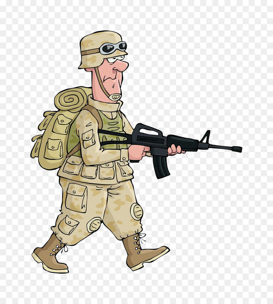 Мультяшный американский солдат